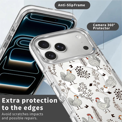 for iPhone 17 Pro Max Case [Compatible with Magsafe],Girls Women Clear Magnetic Case Silicone Shockproof Protective Cover with Pattern Colorful Motivational Letters