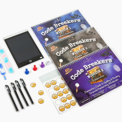 Spy-Themed Elementary Reading and Spelling Set | Orton-Gillingham Aligned Phonics & Decodable Books for Dyslexia | CVC Word Games for Homeschool & Classroom