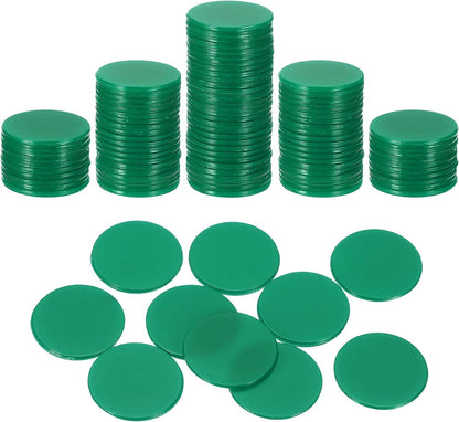 uxcell 120Pcs 1 Inch Poker Chips, Plastic Bingo Chips Learning Counters Counting Counters Disks Markers Opaque Game Tokens for Game Play Math Counting, Pink, Flat