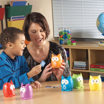 Learning Resources Vowel Owls Sorting Set - Phonics Games for Kids, Vowel Sounds, Toddlers Vocabulary Building, ABC Word Game, Reading skills Toys, Learn to Read, Gifts for Boys and Girls
