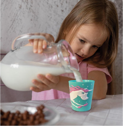 Lily's Home 3D Hippo Tumbler for Kids 10oz - Unbreakable BPA-Free Plastic, Fun Animal-Shaped Drinkware for Ages 3-6 - Toddler Reusable & Bathroom Rinse (2-Pack, Grey)