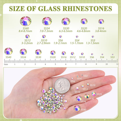 5000PCS SS6/2mm Glass Crystal Rhinestones (Clear), Bedazzling Flatback Rhinestones for Crafting DIY Crafts Nail Art Makeup Decoration, Gems Diamond Charms for Tumbler Shoes Clothing Mug