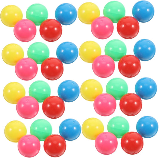100Pcs Hollow Colored Plastic Counting Balls 0.78In for Math Probability Problems Educational Games Marbles for Marble Run Toys