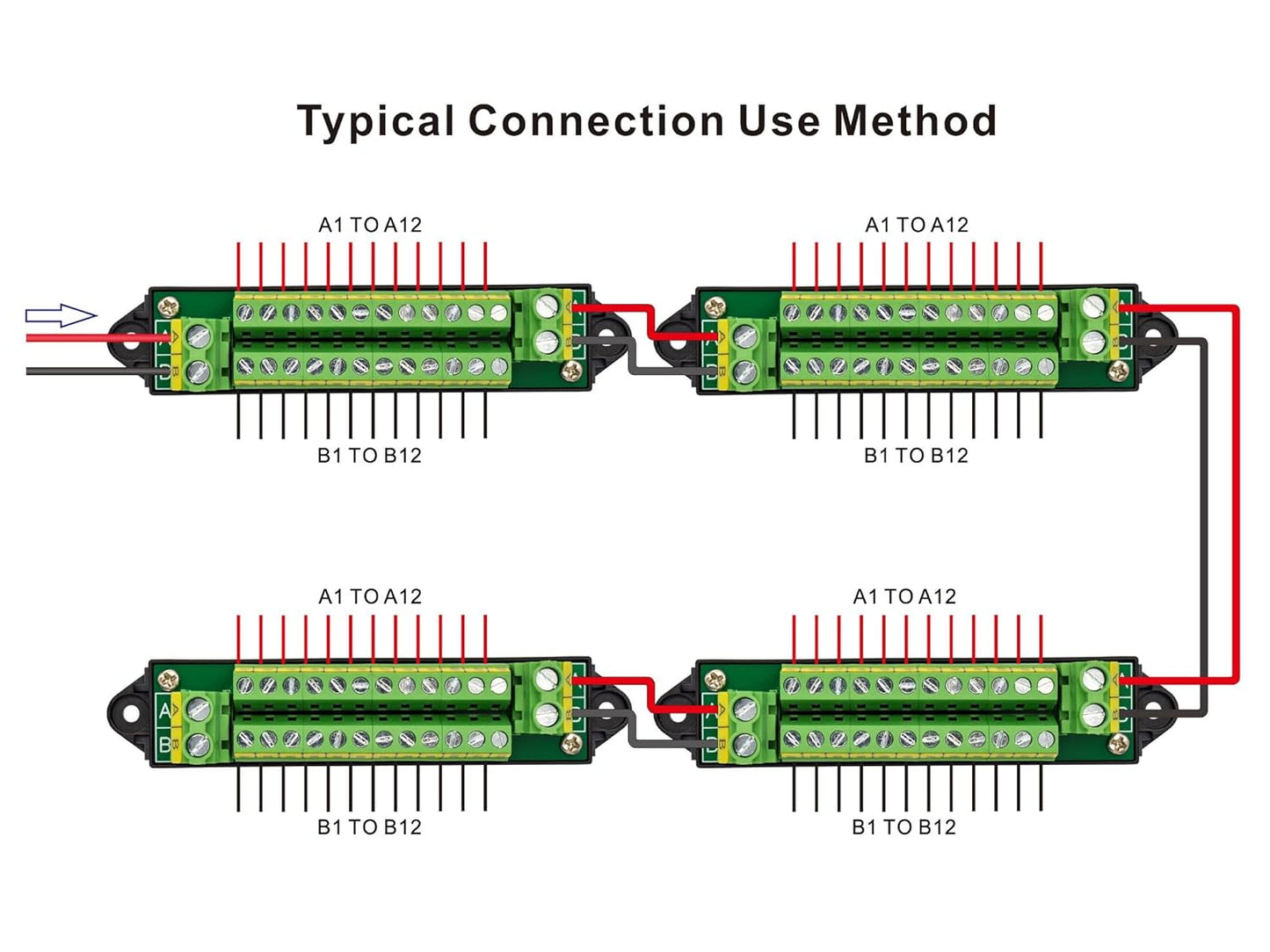 30Amp 300V 1x10 Position Terminal Block Distribution Module. OONO D-1661GP