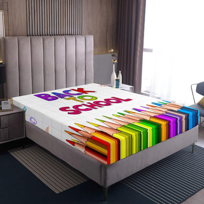 Chemistry Bed Sheets for Kids Teens Girls Boys,Chemical Experiment Fitted Sheet Twin,Science Themed Sheets for Math Lovers,Chemistry Lab Bedding Set,White and Black