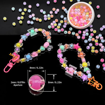 200g+ Candy Bulk Assorted Cute Kandi Beads for Jewelry Making, Bracelet Making Kit, Craft Supplies Charm Beads(Mixed II)