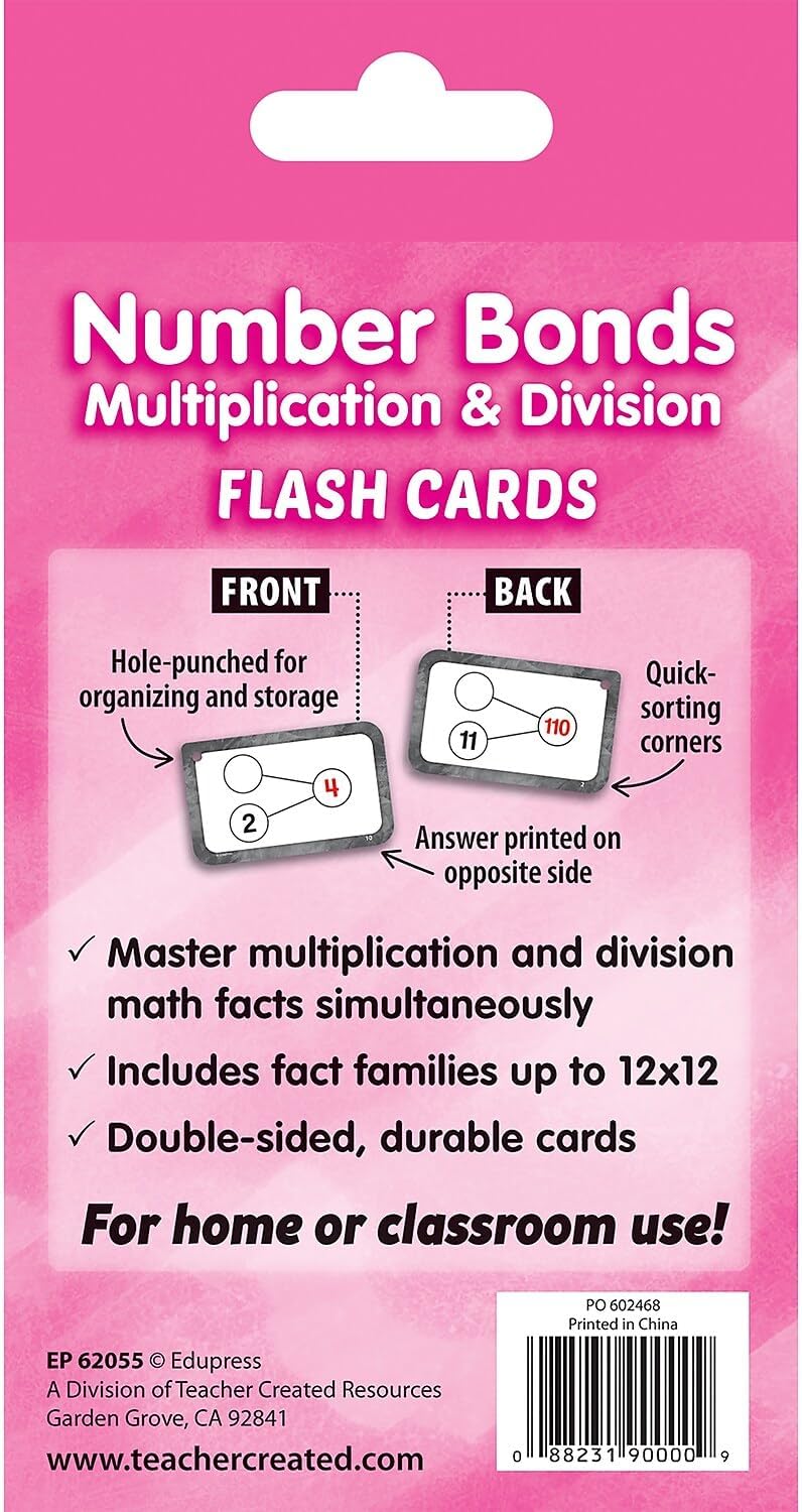 Teacher Created Resources Number Bonds Flash Cards - Multiplication & Division (EP62055)