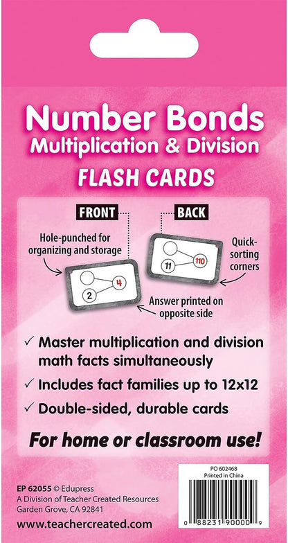 Teacher Created Resources Number Bonds Flash Cards - Multiplication & Division (EP62055)