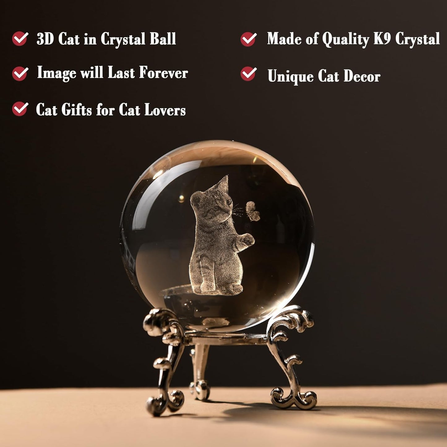 IFOLAINA 3D Solar System Crystal Ball 60mm Laser Engraved Glass Sphere Home Decor with Stand Solar System Planet Model Decor Space Universe Gifts for Astronomy Lovers