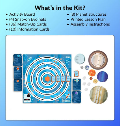 Ozobot OzoGoes to Sun, Earth & Moon STEAM Kit, Ages 8+, Learn Celestial Movements, Critical Thinking, NGSS Aligned, Group Learning, Assembly Guide, QR Digital Lessons, Robot Not Included