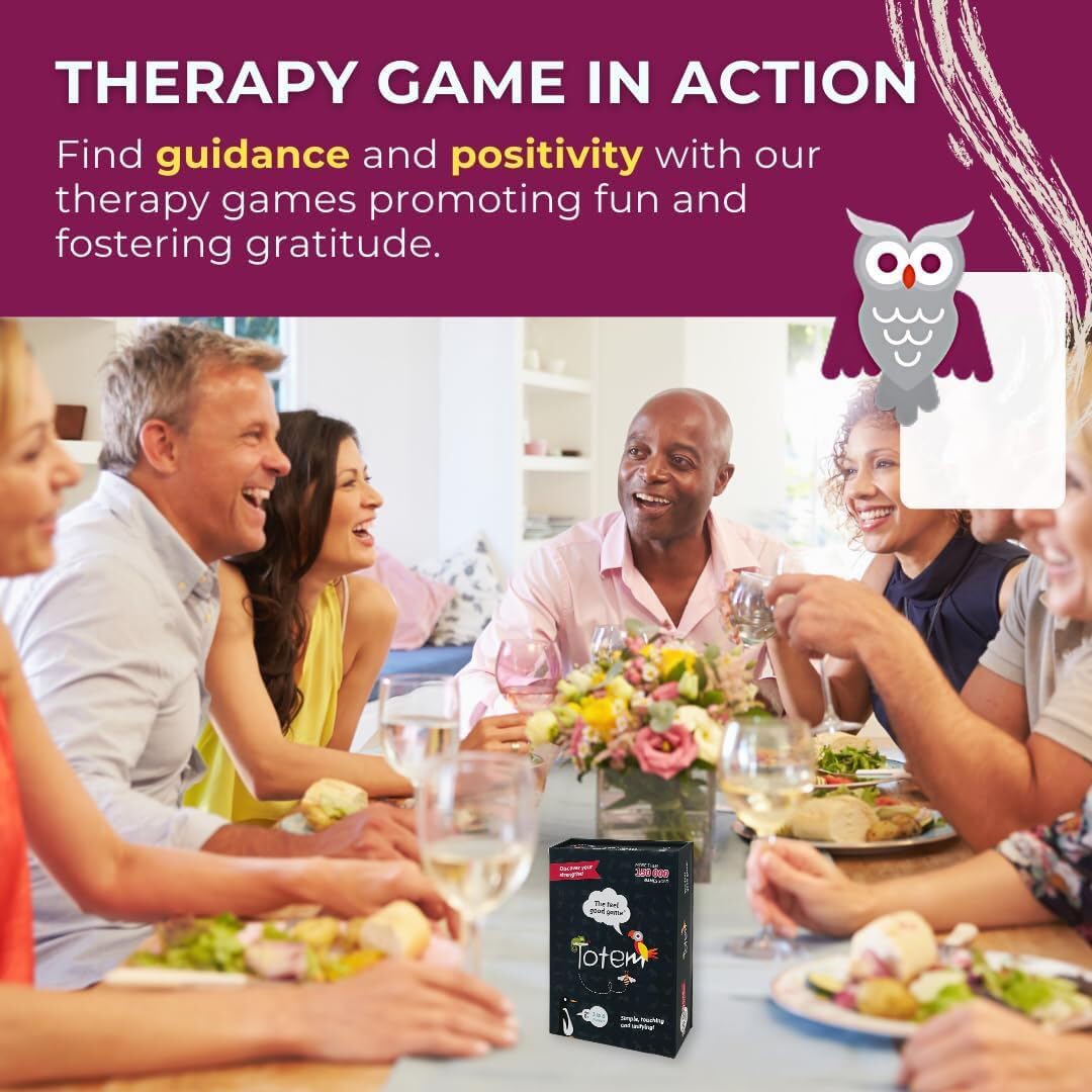 Totem: Self-Esteem & Family Bonding Game Ages 8+ - Therapy Games for Kids, Teens, Adults, Counselors - Team Building Games for Work - Group Therapy Conversation Cards for Mental Health