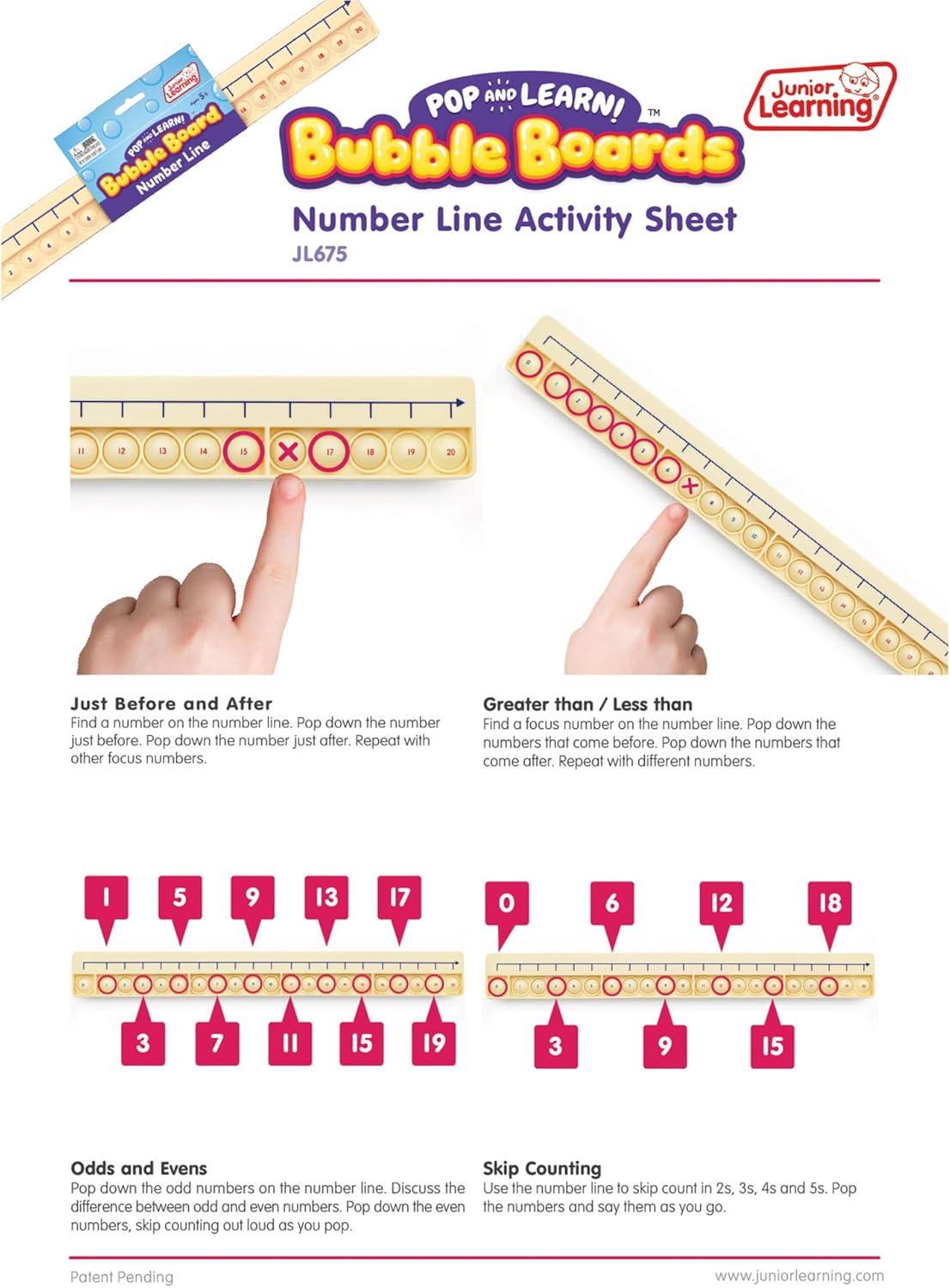 Junior Learning Number Line Bubble Board (JL675)