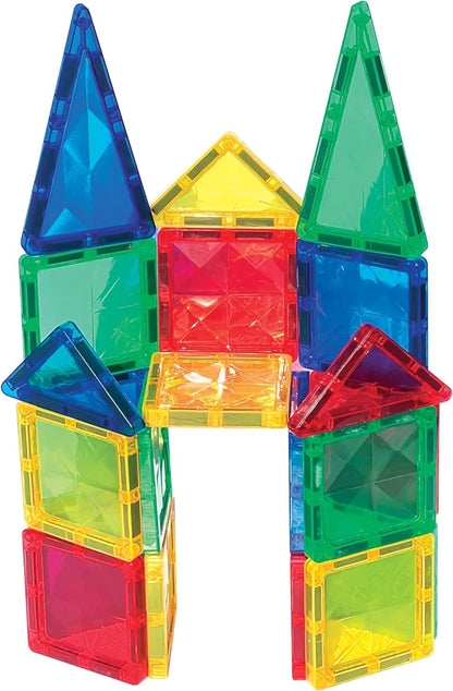 CreateOn Crayola Mini Magnetic PIP-Tiles, Building Set for Kids, Magnetic Building Toys for Kids, STEM Travel Toys for Boys and Girls Ages 3+, 24-Piece Set (Glitter)