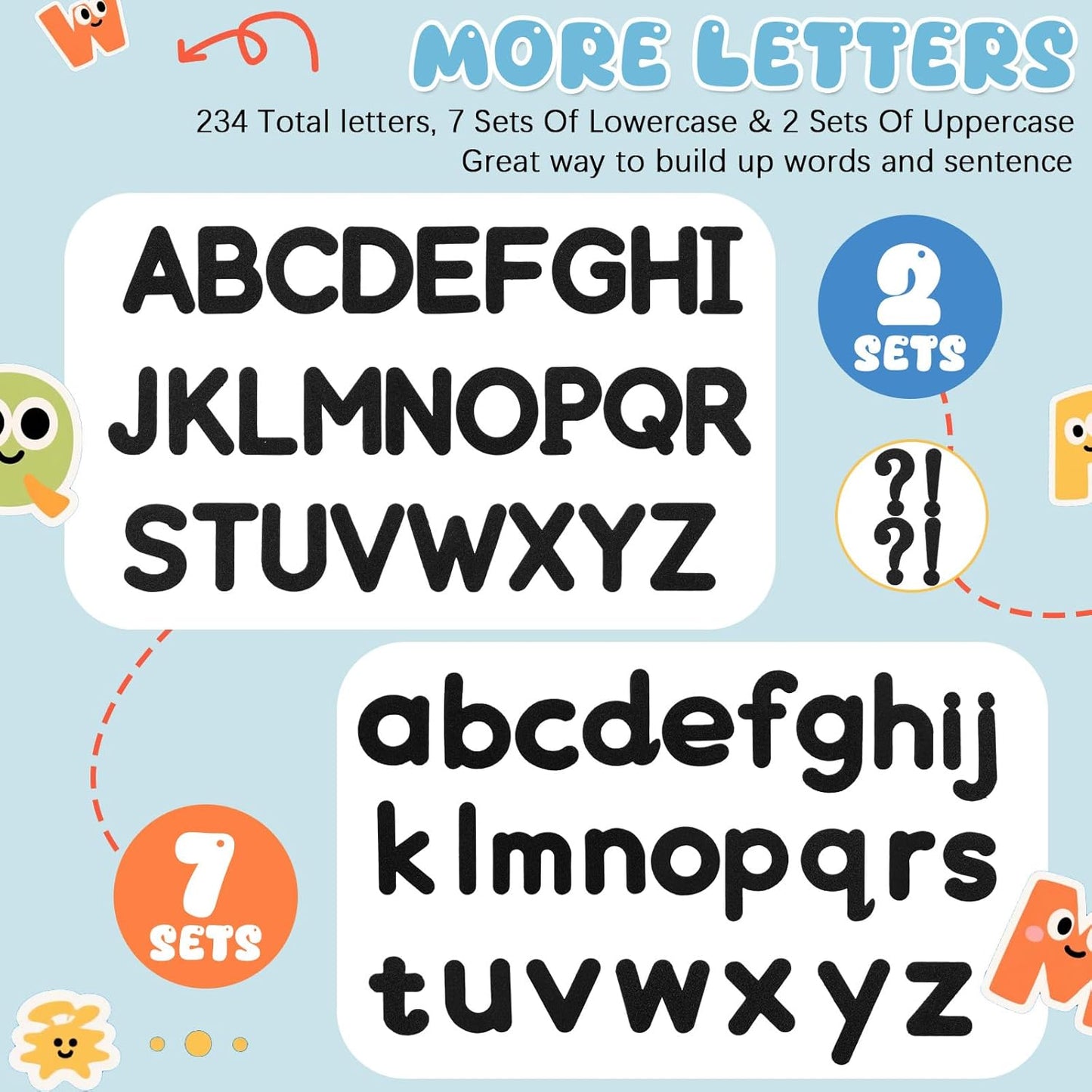 MotiMind 246 Pcs Soft Foam Magnetic Alphabet Letters Kit EVA Alphabet Learning Toys with Whiteboard and Pens Fridge Magnets for Preschool Kids Toddler Spelling and Learning (Boho Color)