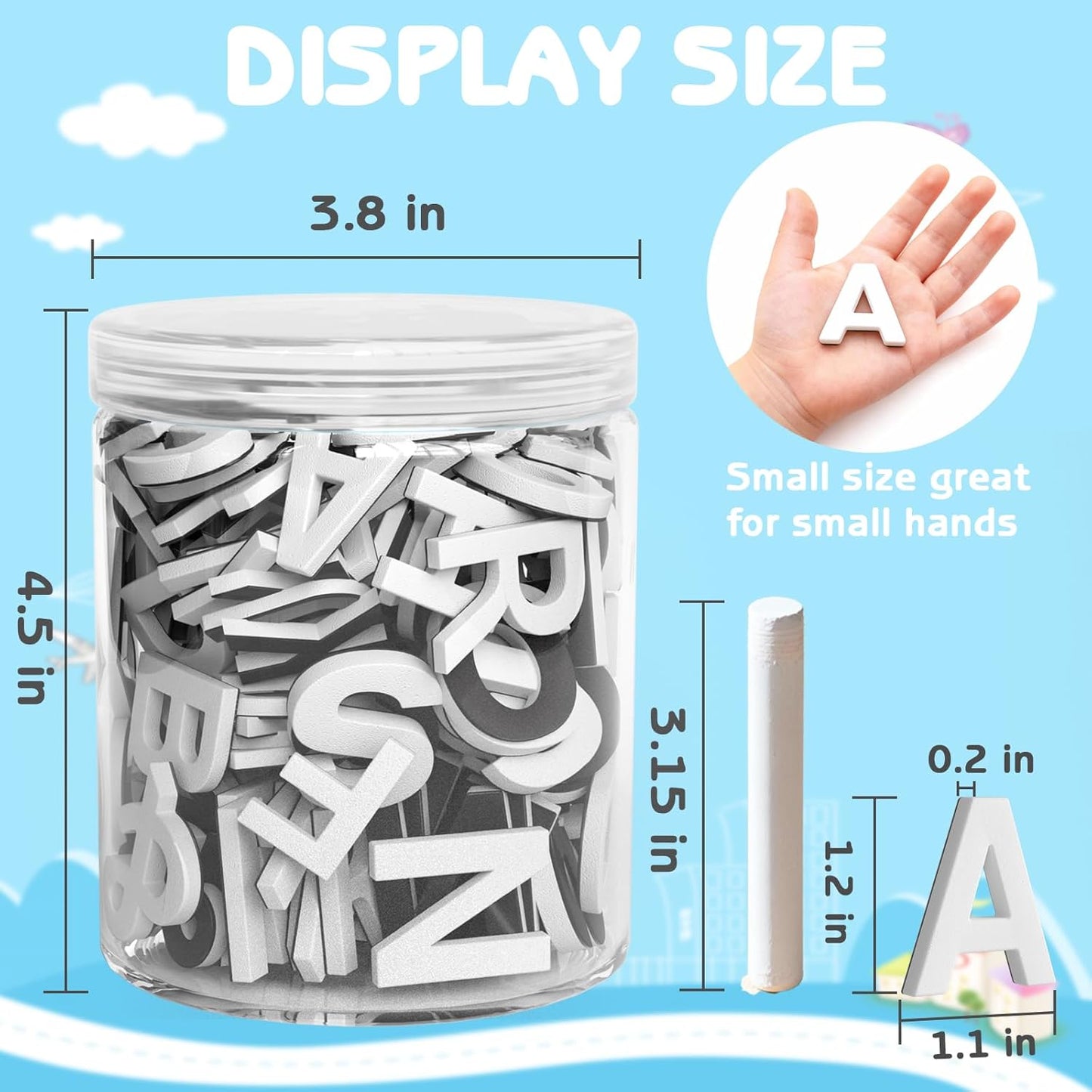 Decorative Magnetic EVA Alphabet Letters for Refrigerator/White Board (117pcs Letters Black)