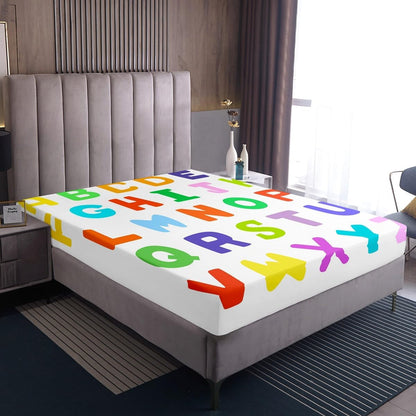 Chemistry Bed Sheets for Kids Teens Girls Boys,Chemical Experiment Fitted Sheet Twin,Science Themed Sheets for Math Lovers,Chemistry Lab Bedding Set,White and Black
