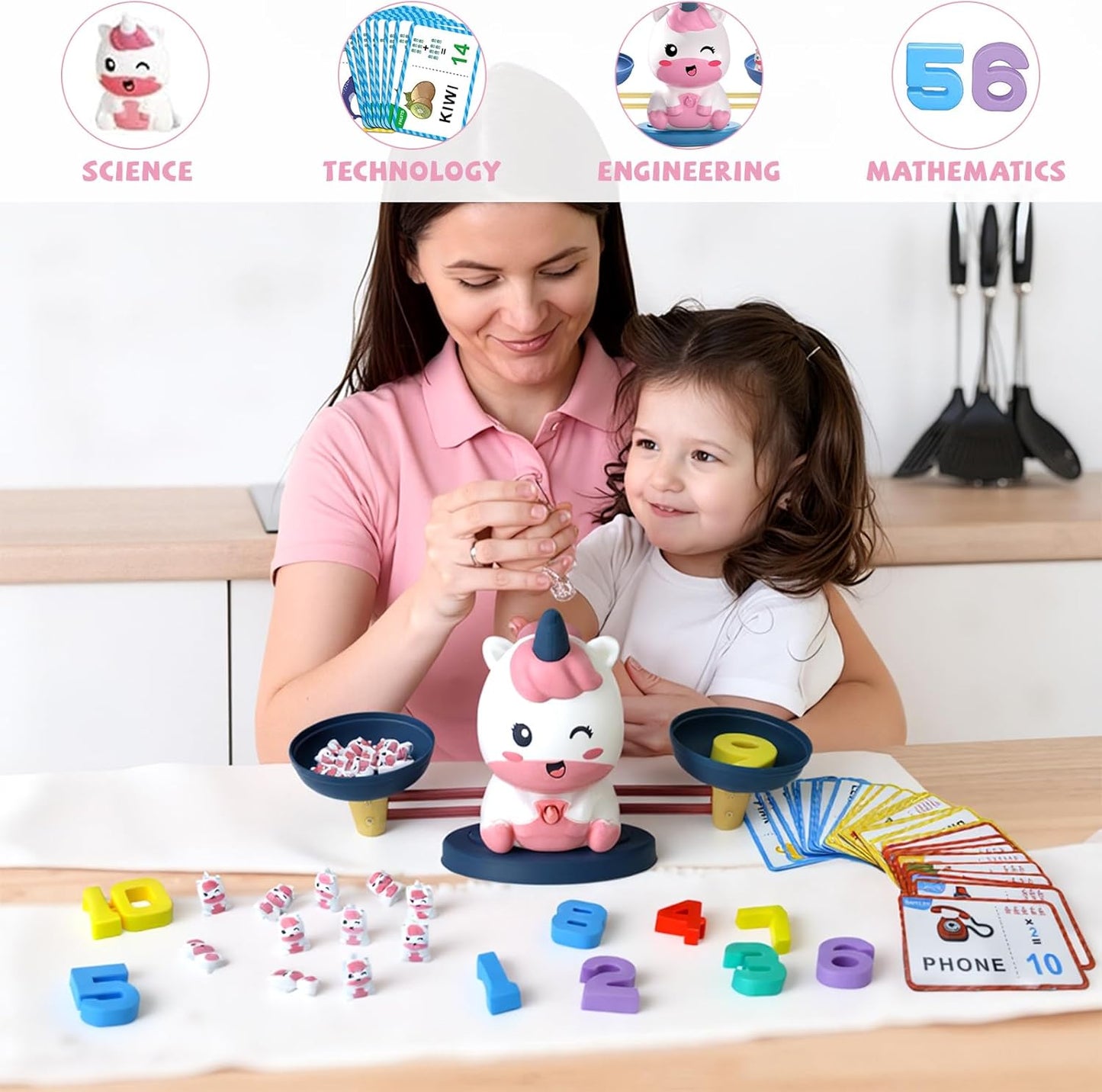Snugzy Frog Balance Counting Toys, Number Counting Scale Games for Kids Cool Math Learning Games for Boys and Girls Preschool Kindergarten Learning STEM Montessori Educational Toys for 3+ (93 PCS)