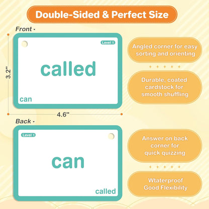 712 Sight Words/Phonics Flash Cards, Dolch & Fry High Frequency Site Words, Learn to Read CVC Blends, Short/Long Vowel Sounds, Flash Cards Games for PreK Kindergarten 1st 2nd 3rd Grade, Kids 4-10