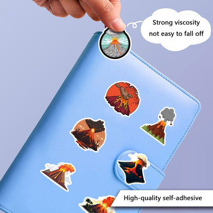 54 Pcs Volcano Stickers Pack for Kids Teens Adults, Volcanic Eruption Vinyl Waterproof Stickers and Decals for Water Bottles Skateboard Car Bike Phone Case Laptop, Volcano Birthday Party Favors