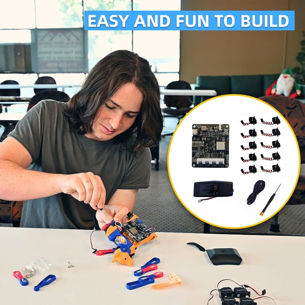 Petoi Programmable Robot Dog Bittle X V2 Lite Servo (Pre-Assembled) | Coding Smart Robot Dog Kit, Voice Controlled, Quadruped Interactive Robot for Kids, Open Source, STEM & Robotics Education