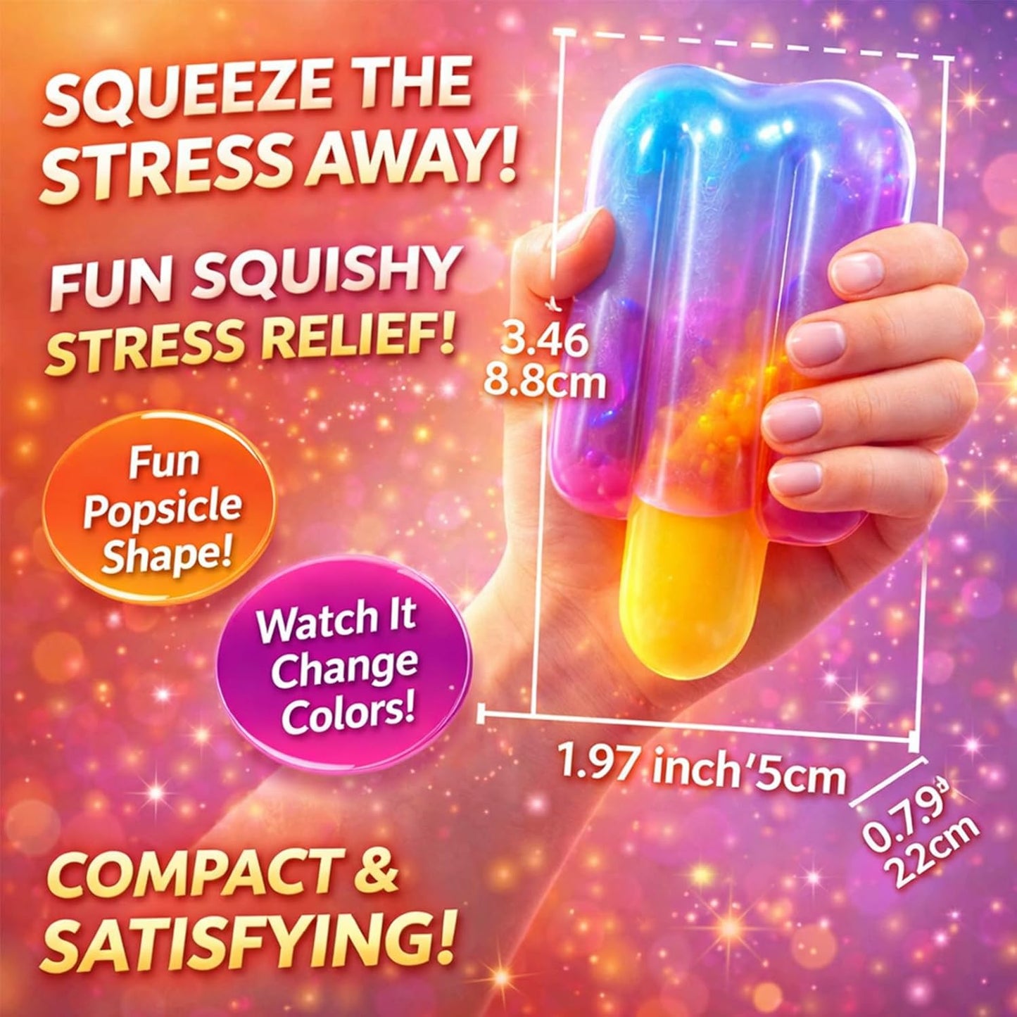 2026 New Ice Cream Squeeze Squishy,Summer Sensory Stress Relief,Easter Basket Stuffers Party Favors for Anxiety Relief Everyone,Birthday Gift (#3)