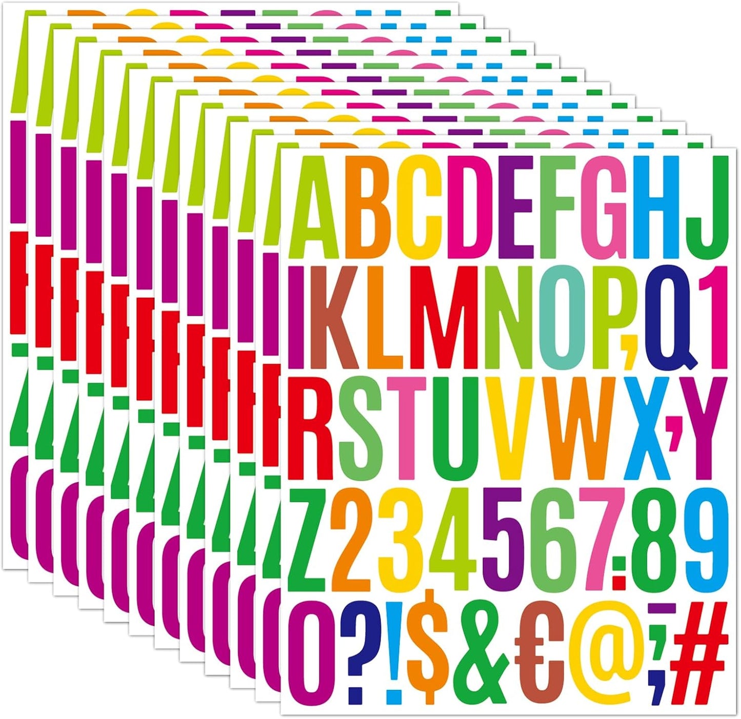 480 Pcs Waterproof 3" Vinyl Alphabet & Number Stickers - Self-Adhesive for Mailboxes, Windows, Doors, Signs, Vehicles & More, Black