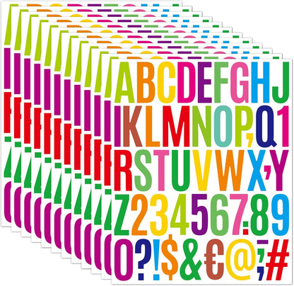 480 Pcs Waterproof 3" Vinyl Alphabet & Number Stickers - Self-Adhesive for Mailboxes, Windows, Doors, Signs, Vehicles & More, Black