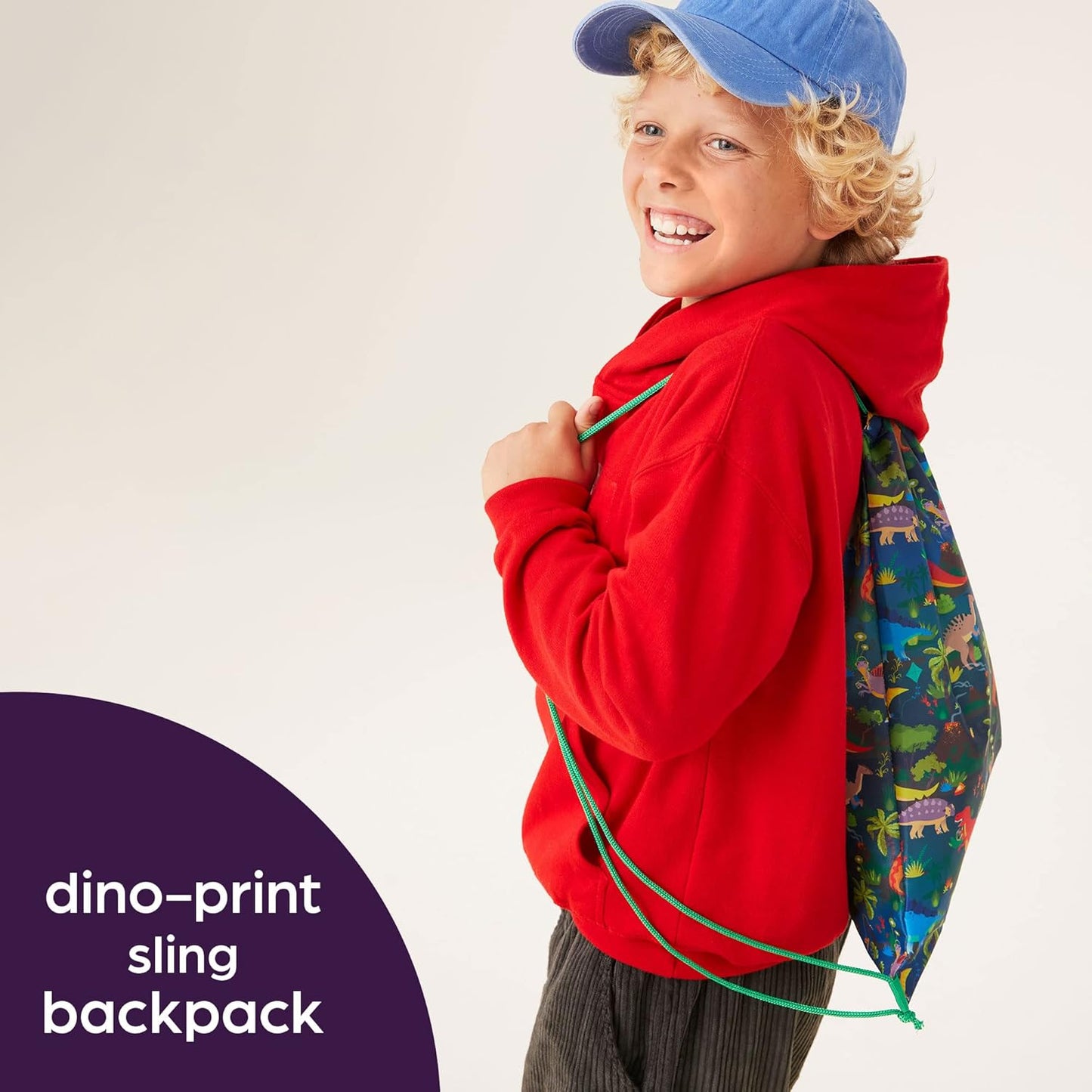 Highlights for Children Dinosaur Sticker by Number Craft Kit for Kids,Create a Jumbo Dino Museum Exhibit Poster with 60+ Glow in The Dark Stickers, Includes Reusable Sling Backpack for Storage,Ages 6+
