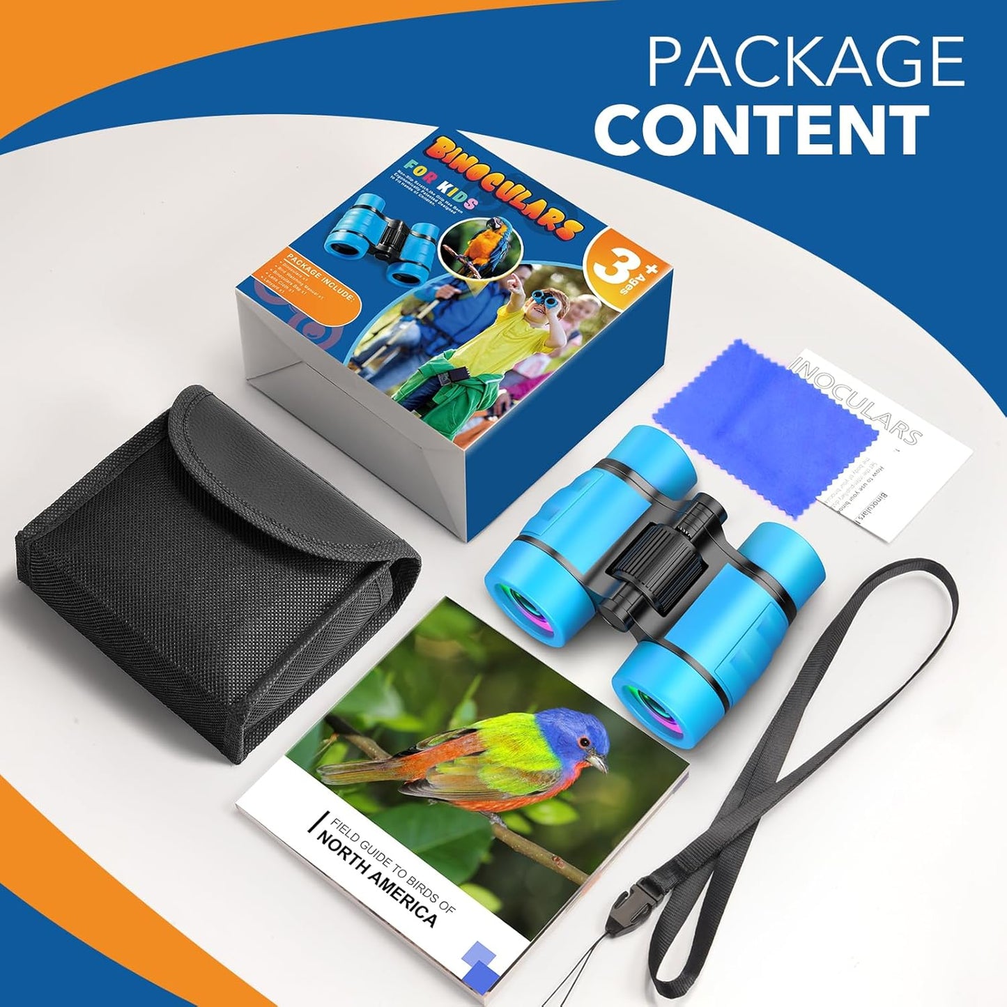 Toys for 3-7 Year Old Boys: LET'S GO! Binoculars for Kids with Bird Watching Manual Easter Birthday Gifts for 4 5 6 7 8 Year Old Boy Girls Outdoor Toy for Kid Ages 5-7 Toddler Camping Telescope