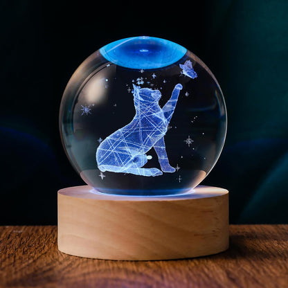 3D Solar System 60mm Crystal Ball Astronomy Universe Gifts 3D Solar System Planets Model Science Space Themed Physics Gifts Night Light lamp for Kids Men Him Science Teacher