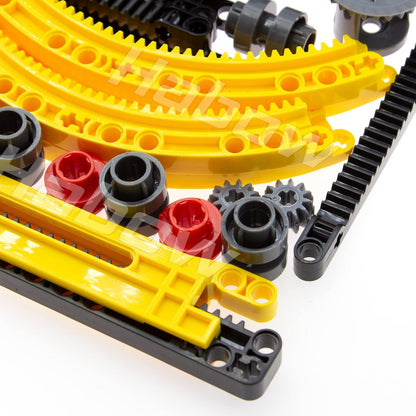 Habow 233pcs Technic-Parts Technic-Gears Axle-Pin-Connector Compatible with mainbrands Technic-Parts Cam Worm Cogs Gears Steering Parts Differential Engine Kit. MOC Pieces for Replacement Pieces.