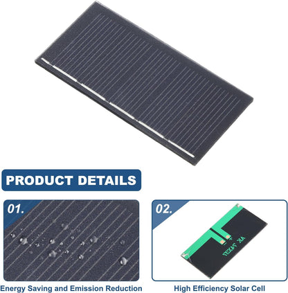 MECCANIXITY 8PCS 1.5V 0.09W 0.06A Mini Solar Panels for Solar Power, Small Solar Photovoltaic Cells Charge DIY Electric Toy Materials Solar System Kits, 1.18" x 1.18"