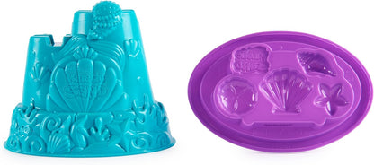 Kinetic Sand Mini Mermaid Lock, 170 g, Magic Sand, Purple Sand, 1 Cutter, 2 Accessories and 3 Gems, Toy for Children and Girls 3 Years