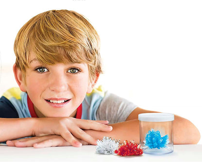 4M: KidzLabs - Crystal Science Kit - Grow 3 Unique Shaped Crystals, DIY STEM Craft, Mix Compounds & Observe Growth, Geology-Chemistry-Science, Kid 10+