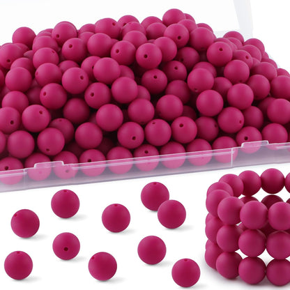 65Pcs 19mm Silicone Beads for Keychain Making Bracelet Necklace, Bulk Round Silicone Beads for Pens（Christmas Green） - Colors A
