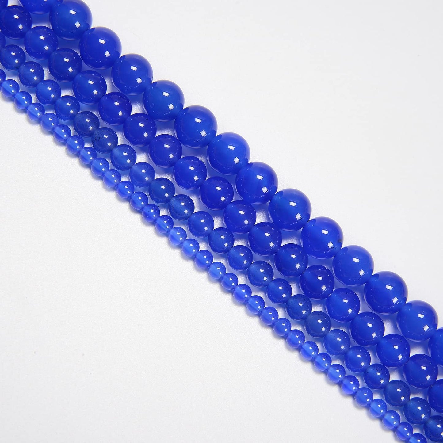 NCB 100pcs Original Natural Stone Beads Gemstone Round Loose Beads 6mm 8mm 10mm (Blue Aventurine, 6mm 100Beads) - Colors B