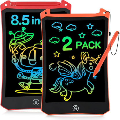 cimetech Toddler Girl Gifts, LCD Writing Tablet 2 Pack, Kids Toys for 3 4 5 6 Year Old Boys, 8.5 Inch Drawing Pad Painting Coloring Books, Travel Essentials Activities, Birthday Gifts Toddler Age 1-3