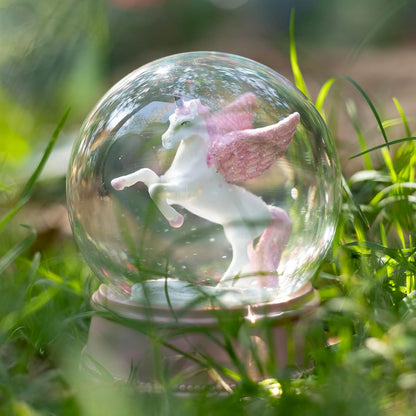 Flamingo Snow Globe for Adults, Christmas Snow Globes for Girls Kids Women, 100MM Glitter Snowglobe Gifts for Valentines Halloween Birthday Table Decor