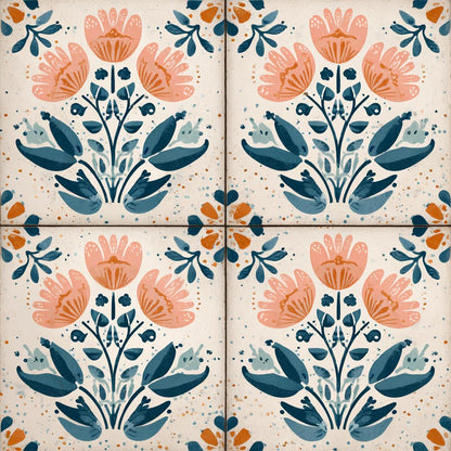 Wall Tiles Peel and Stick 12x12 Inch Ocean Coral Fish Pattern Vinyl Stickers Self Adhesive Tiles for Kitchen Bathroom Shower Laundry Room Aquarium Theme Home Renovation DIY Decor