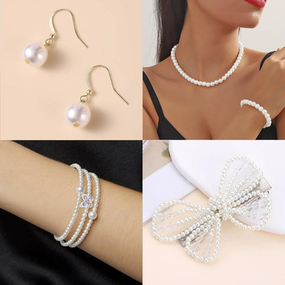 Hpebl 2136PCS Beads for Bracelets Pearl Bracelet Making Kit Friendship Bracelet Kits Bracelet Bead Kits Small Pearl Bead and Gold Beads Beading Kit for Bracelets Jewelry Making Kit