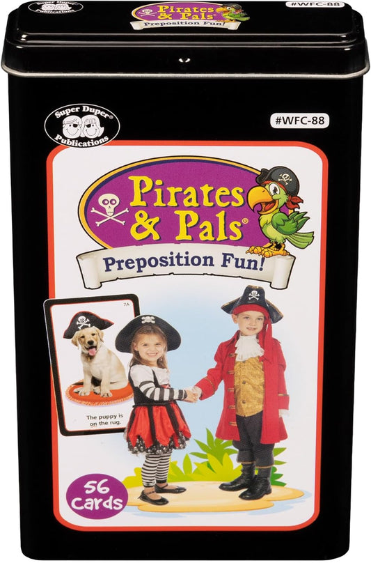 Super Duper Publications | Pirates & Pals Preposition Fun Deck Flash Cards | Educational Learning Resource for Children