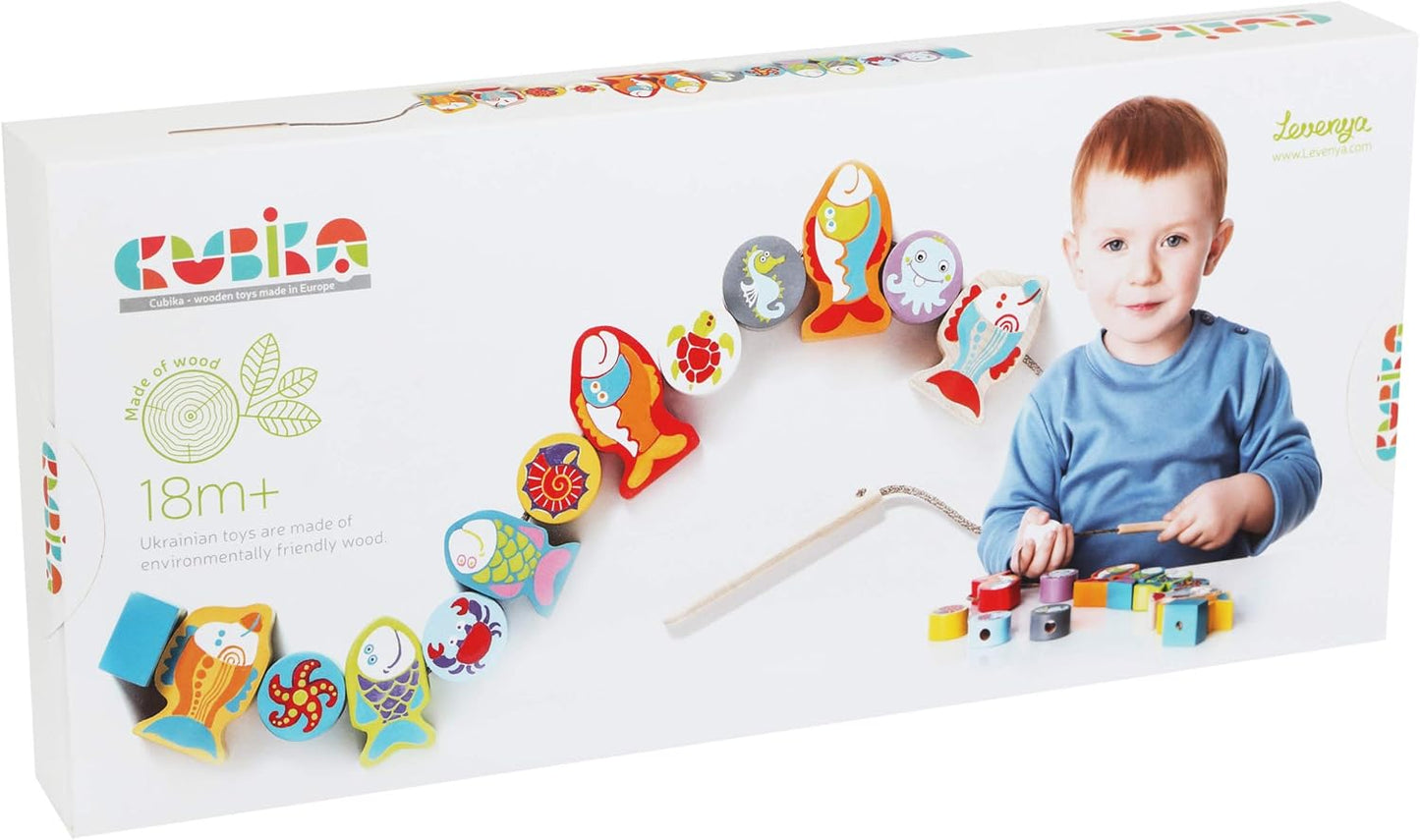 Wise Elk Fishes Lacing Toy