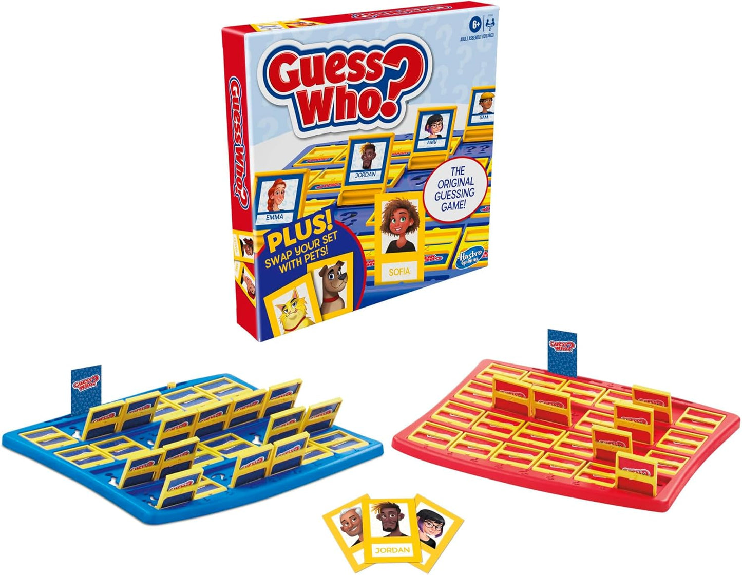 Hasbro Gaming Guess Who? Board Game, with People and Pets Cards, The Original Guessing Game for Kids, Ages 6 and Up, Easter Gifts for Boys and Girls (Amazon Exclusive)