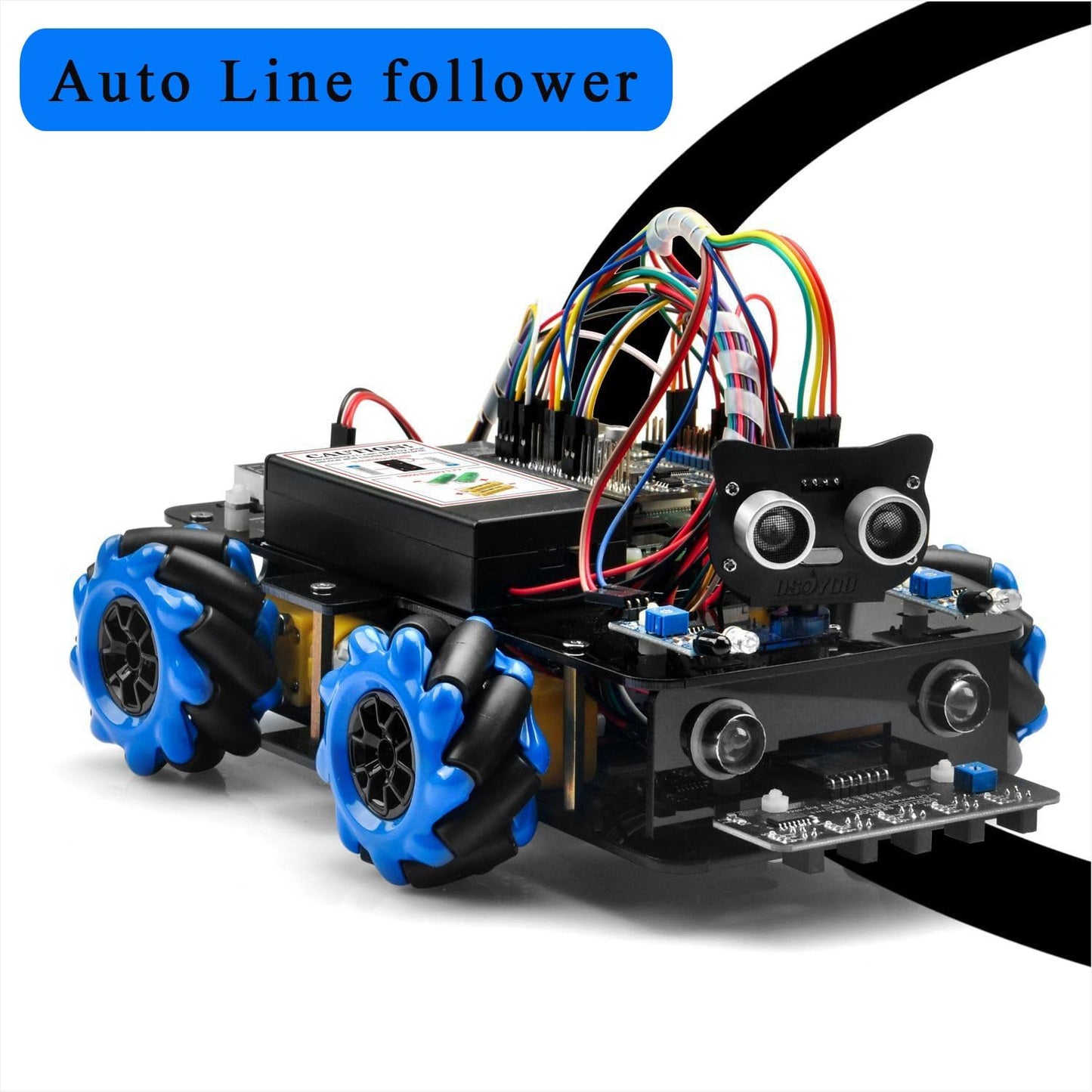 OSOYOO Mecanum Wheel Robot Car Kit for Raspberry Pi 3/4/5 STEM Remote Controlled DIY Coding Video Control Omni-Directional