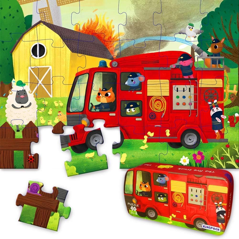 KiDEPOCH 100pc Barnyard Floor Puzzle, 13.8" x 19.7", Paper, Jigsaw, Beginner, 3-8 Years