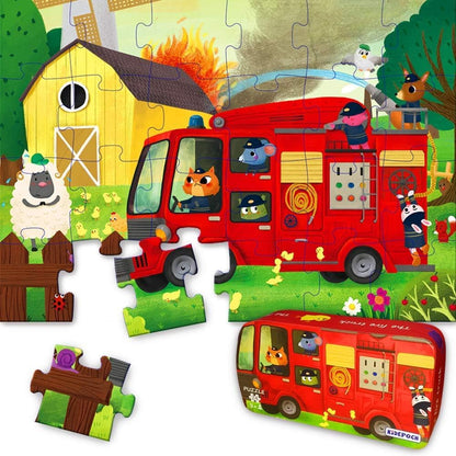 KiDEPOCH 100pc Barnyard Floor Puzzle, 13.8" x 19.7", Paper, Jigsaw, Beginner, 3-8 Years