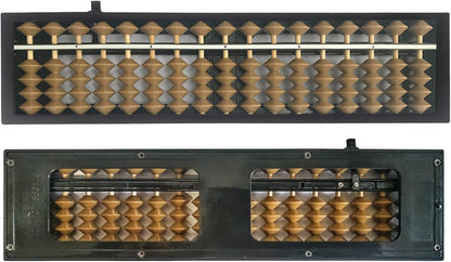 Digit Standard Abacus Soroban Professional 17 Column (10.2 inch) Math Abacus, Math Calculating Tool with Reset Button for Adults Kids (Brown)