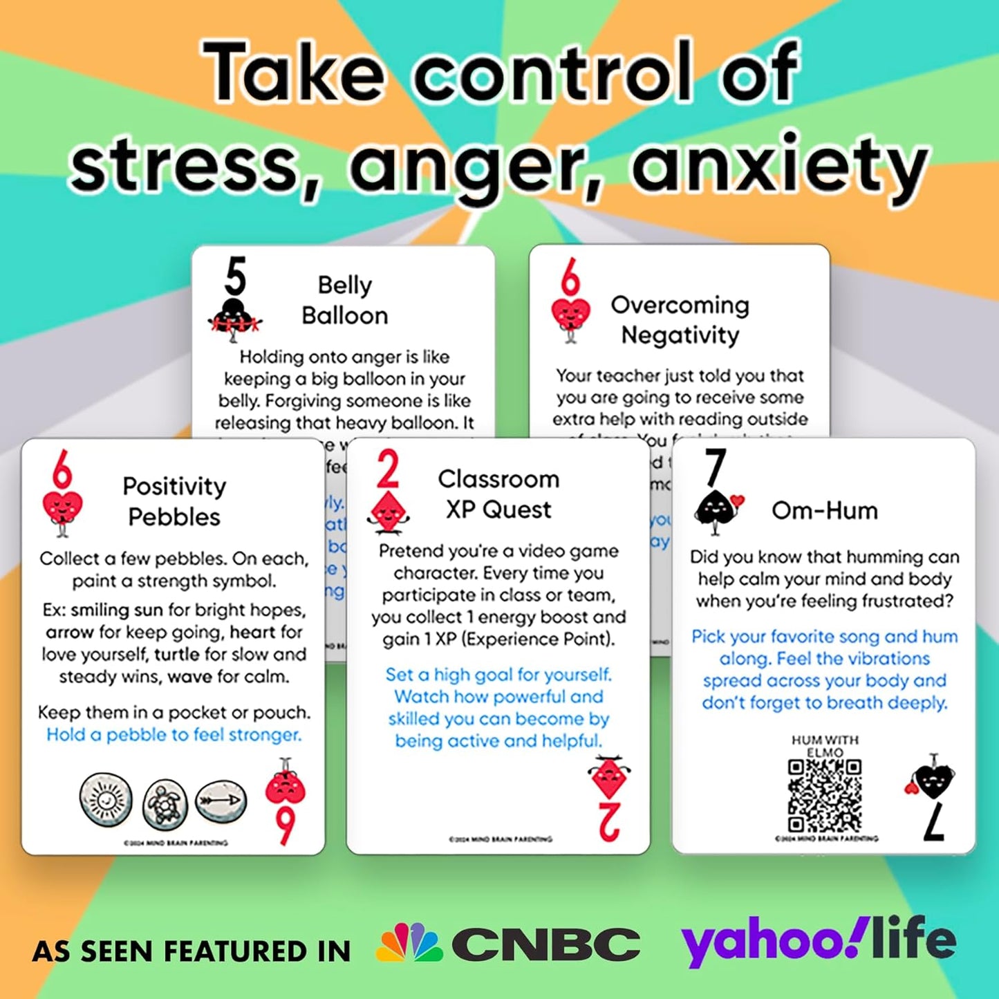 Mind Brain Emotion 52 Essential Conversations for Home, Therapy, Speech, School Classroom - Conversation Cards for Kids, Family, Teacher & Counselor to Build Growth Mindset & Communication Skills