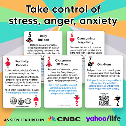 Mind Brain Emotion 52 Essential Conversations for Home, Therapy, Speech, School Classroom - Conversation Cards for Kids, Family, Teacher & Counselor to Build Growth Mindset & Communication Skills