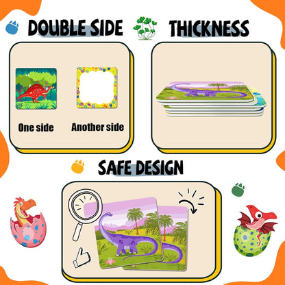 zheyistep 100 PCS Animal Matching Game for Kids Toddlers Memory Game, Animal Match Game Concentration Card Game for Boys Girls Preschool Learning Activities